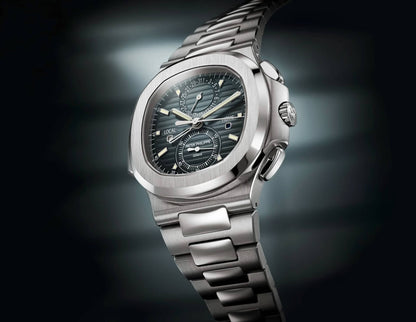 PATEK  PHILIPPE NAUTILUS - FLAYBACK TEMPO DE VIAGEM SILVER