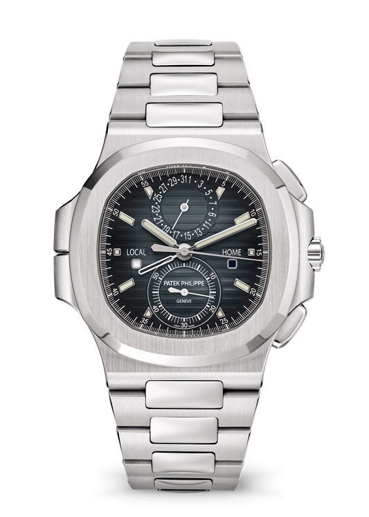 PATEK  PHILIPPE NAUTILUS - FLAYBACK TEMPO DE VIAGEM SILVER